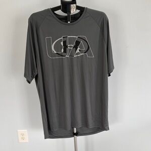 Under Armour Men’s Charcoal Gray USA Logo Short-Sleeve Performance Tee